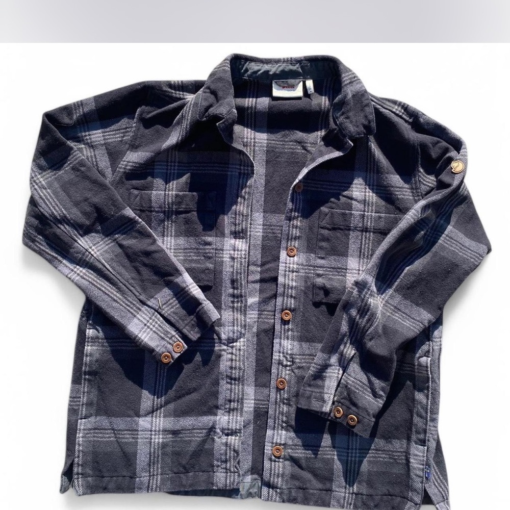Fjallraven Casual Black and Gray Button Down Shirt